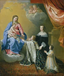 La Virgen María entrega la corona y el cetro a Luis XIV, 1643